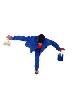 Craftsman painter balancing clipart