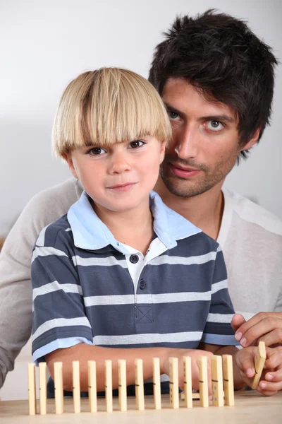 Bir baba ve oğul portresi — Stok fotoğraf