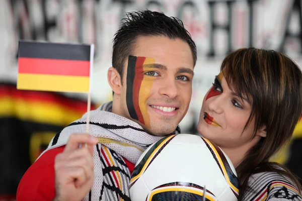 Apoiantes do futebol alemão — Fotografia de Stock