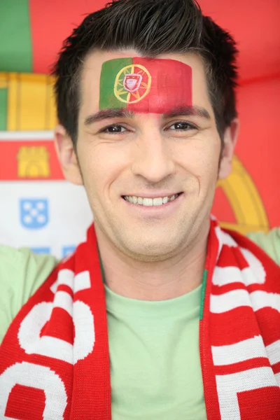 Portugál labdarúgó-rajongóként — Stock Fotó