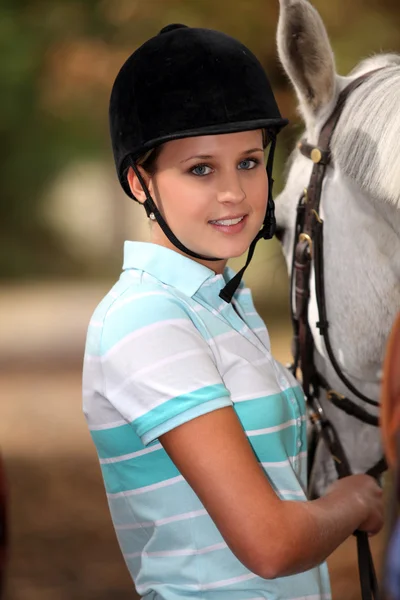Female horserider — Stock Photo, Image