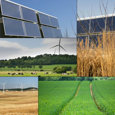 Collage of sustainable energy clipart