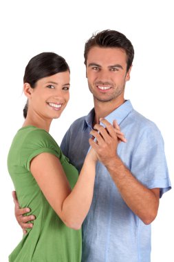 Couple dancing together clipart