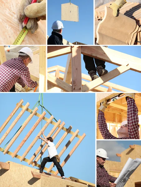 木造住宅の建設 — ストック写真