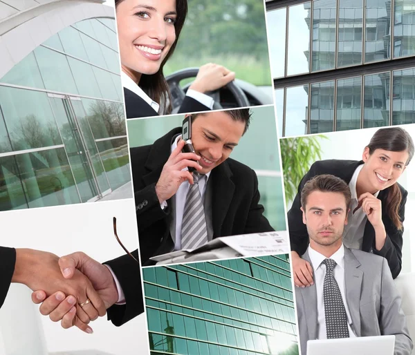 Stock image A collage of business professionals at work