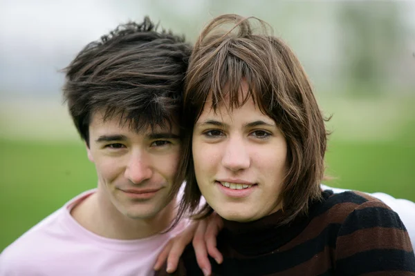 Closeup of a young couple — Stock Photo, Image