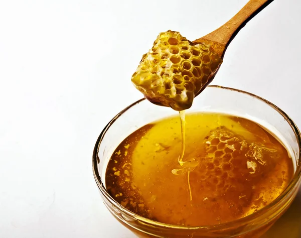 Madu dan Honeycomb — Stok Foto