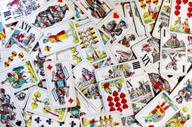 Backgraund of vintage playing cards clipart