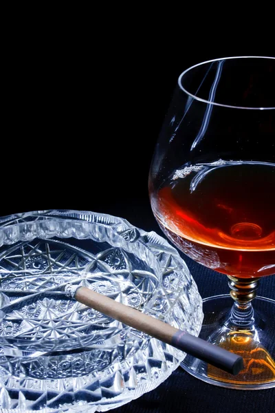 Cognac and cigar7 — Stock Photo, Image