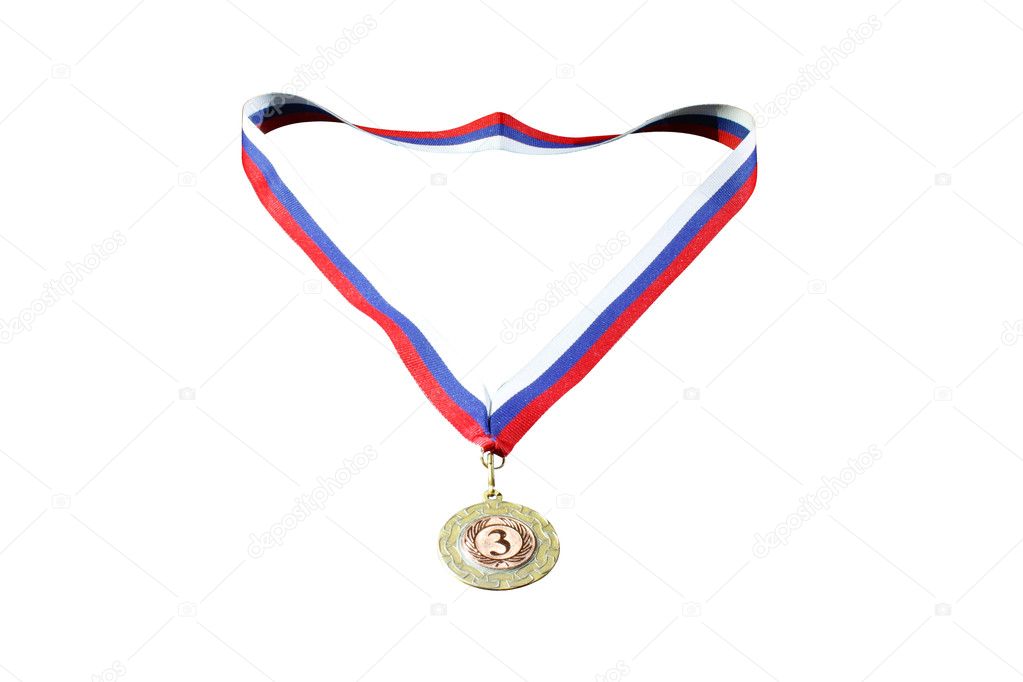 Medal for 3rd place with a ribbon