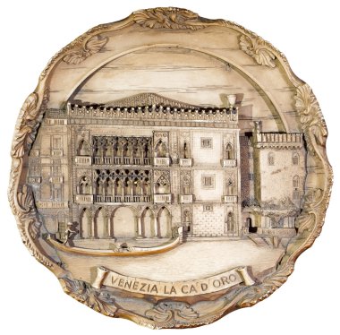 Souvenir plate depicting the Venice clipart