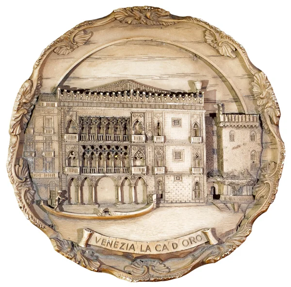 Сувенирная тарелка с изображением Венеции — стоковое фото