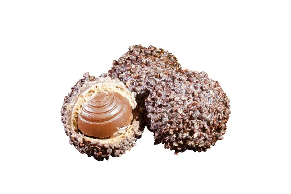 Three luxury chocolates — Stock Photo, Image