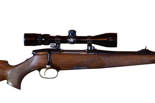 Sniper rifle with telescopic sight Stock Picture