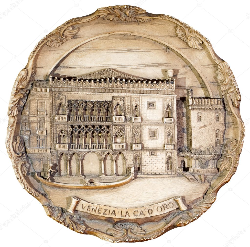 Souvenir plate depicting the Venice