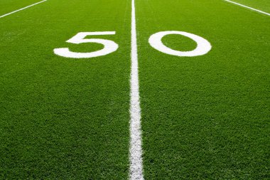 American Football Field Fifty Yard Line clipart