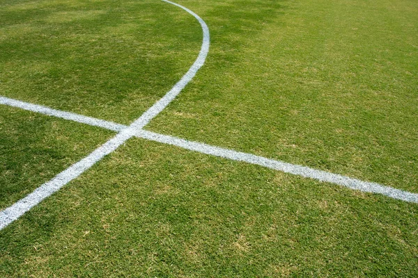 Linien eines Fußballfeldes — Stockfoto