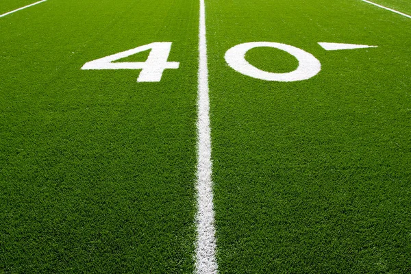 アメリカン ・ フットボール分野の 40 ヤード ライン — ストック写真