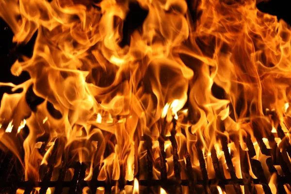 Flame of a Barbecue — Stock Photo, Image