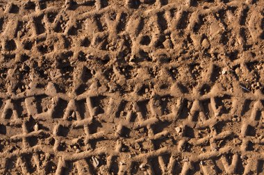ATV Tire Tracks in the Mud clipart