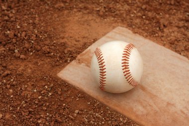 Baseball on Pitchers Mound clipart