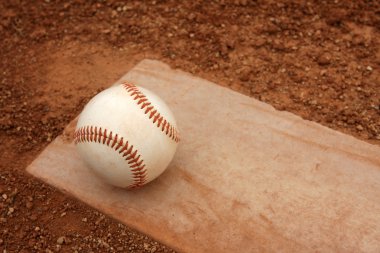 Baseball on the Pitchers Mound clipart