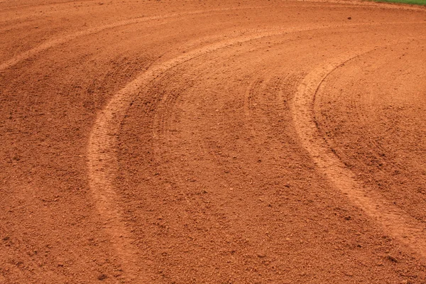 Baseball infield špína vzory — Stock fotografie