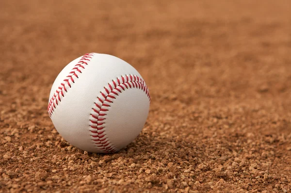 Baseball on the Infield Dirt — Stock Photo, Image