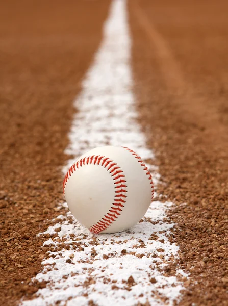 Бейсбол на Меловой линии — стоковое фото