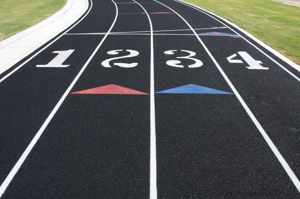 Lanes of a running track — Stock Photo, Image
