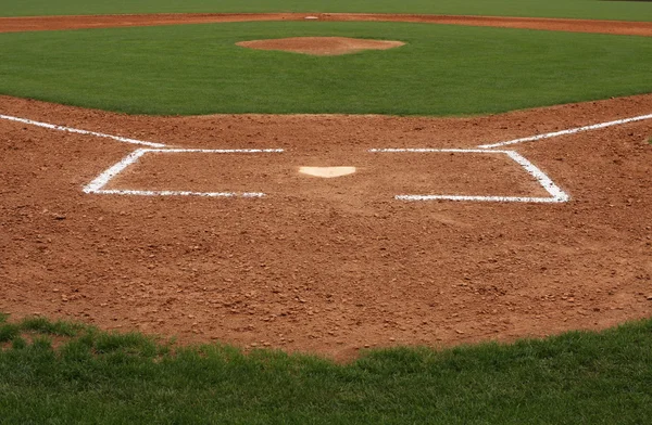 Baseball området hemma plattan — Stockfoto