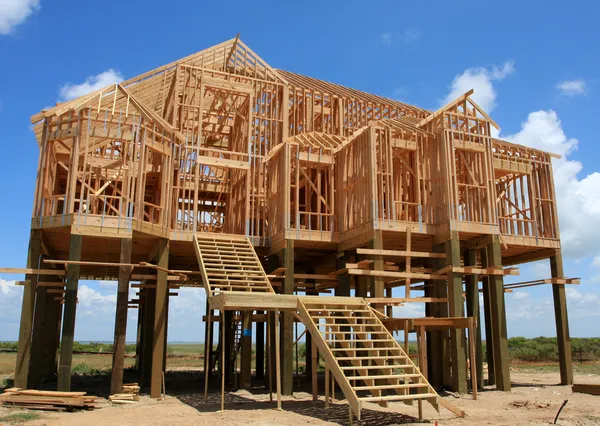 Új ház építése folyamatban — Stock Fotó