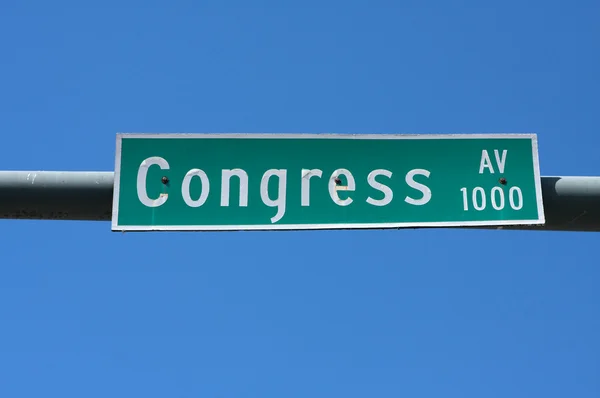 Ulica znak zużyty Kongresu — Zdjęcie stockowe