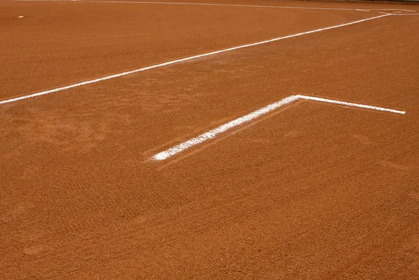 Baseballové hřiště v poli těsta — Stock fotografie