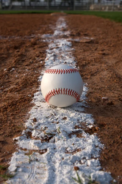 Baseball on the Line — Stock Photo, Image