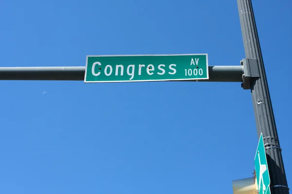 Signo de la vieja avenida Congress — Foto de Stock