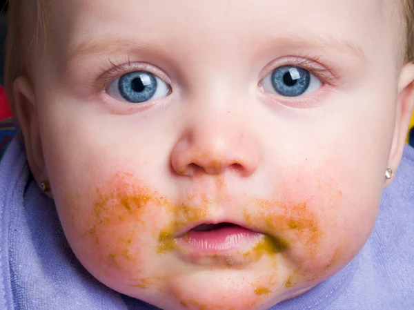 Blue Eyed Baby Face — Stock Photo, Image