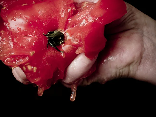 Squished tomaat — Stockfoto