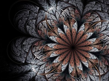 Abstract fractal flower clipart