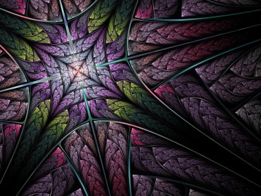 Fractal abstraction of religious cross clipart