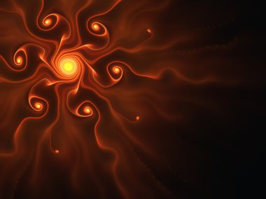 Smoky fractal spirals clipart