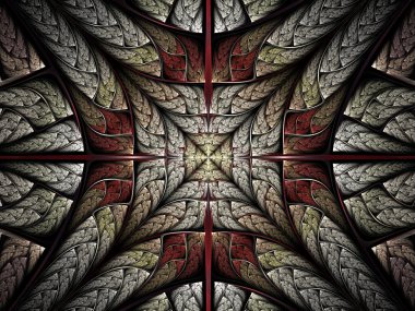 Abstract fractal cross clipart