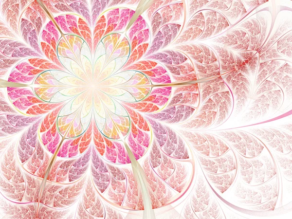Färgglada fraktal blomma — Stockfoto