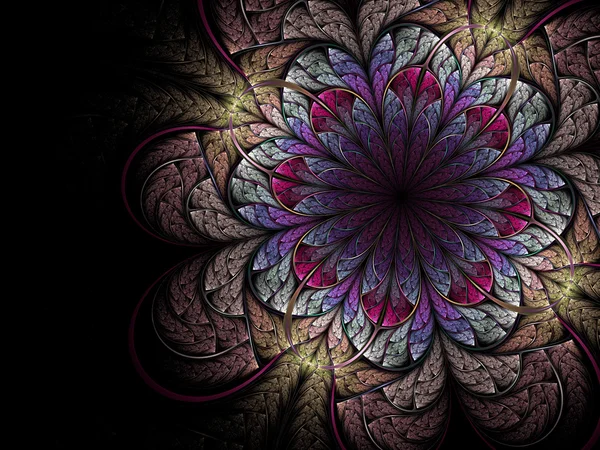 Flor fractal suave — Foto de Stock