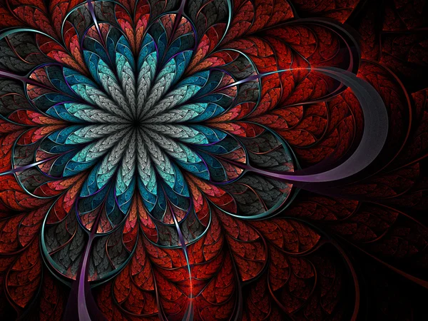 Красочный фрактальный цветок Стоковая Картинка