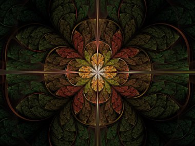 Fractal flower clipart