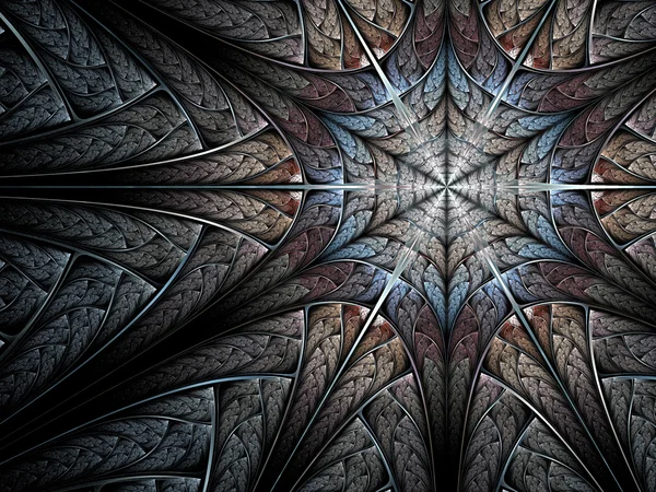 Αφηρημένη fractal νιφάδα χιονιού — Φωτογραφία Αρχείου