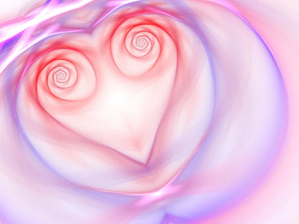 Soft and smooth fractal heart — Stock Photo, Image