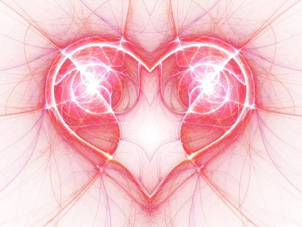Фрактальное сердце — стоковое фото