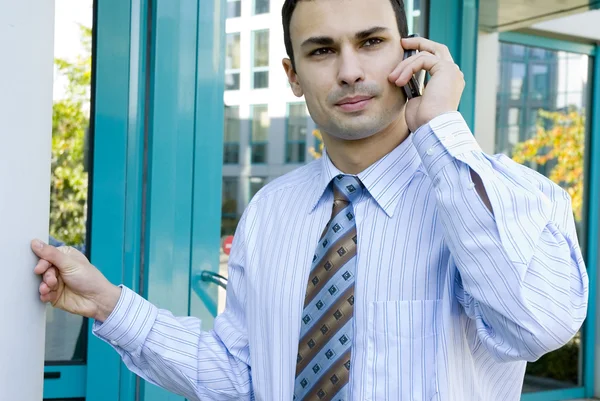 Young businessman on the phone — Stock Photo, Image